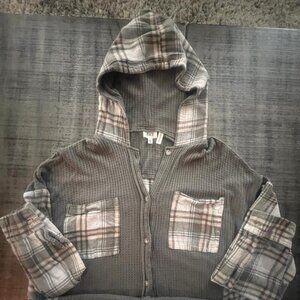 Buckle BKE Boyfriend Hoodie Flannel Size Large